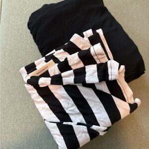 Black and White Striped Scarf